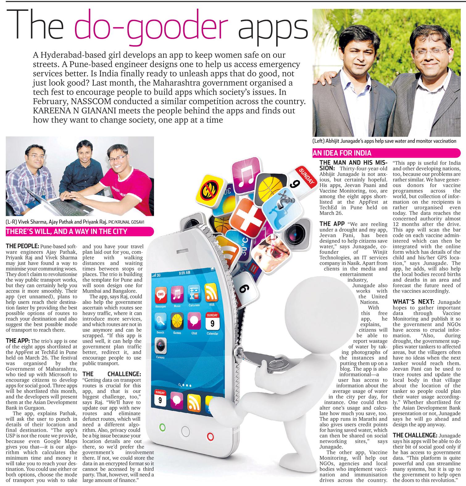 Abhijit Junagade’s apps help save water and monitor vaccination